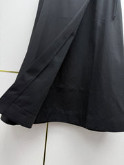 Side-button midi skirt