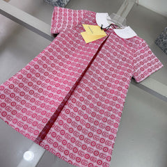 Peter Pan collar short-sleeved dress