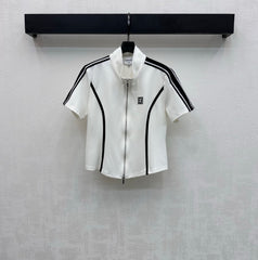 Stand-up collar, color-blocked, slim-fit suit