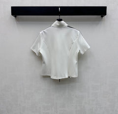 Stand-up collar, color-blocked, slim-fit suit