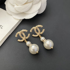 Braided Rope Pearl Stud Earrings
