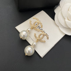 Braided Rope Pearl Stud Earrings