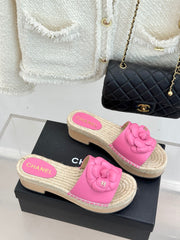 New Spring/Summer Hemp Rope Platform Slippers