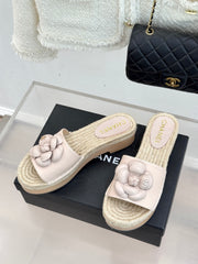 New Spring/Summer Hemp Rope Platform Slippers