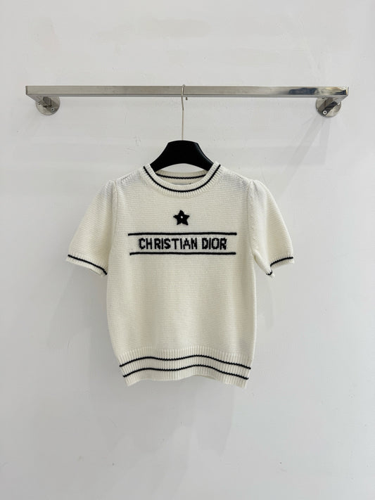 Five-pointed star logo crew neck sweater