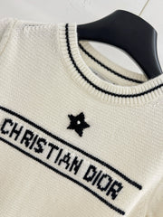 Five-pointed star logo crew neck sweater