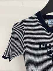 Slim-fit short-sleeved knit top