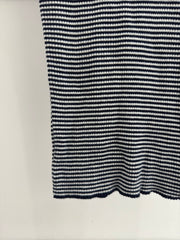 Slim-fit short-sleeved knit top