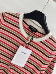 Slim-fit short-sleeved knit top