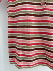 Slim-fit short-sleeved knit top