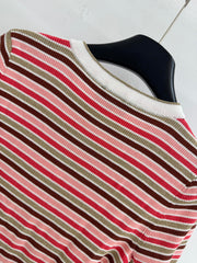 Slim-fit short-sleeved knit top