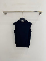Sleeveless Crew Neck Vest