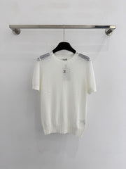 Openwork vest knit sweater