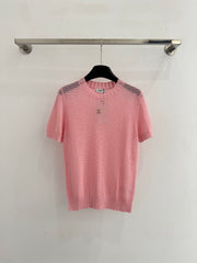 Openwork vest knit sweater