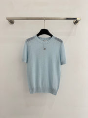 Openwork vest knit sweater