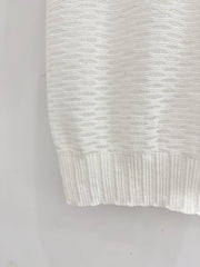 Openwork vest knit sweater