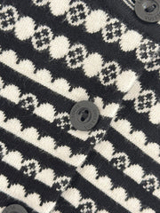 Color-blocked striped knit sweater