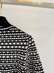 Color-blocked striped short-sleeved shirt