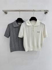 Short-sleeved knitwear