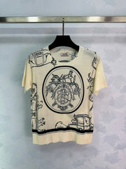 Printed Knit Short-Sleeve T-Shirt