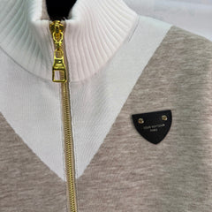 Zippered Knit Sweater