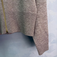 Zippered Knit Sweater