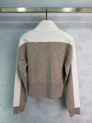 Zippered Knit Sweater