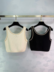 Color-blocked knit vest