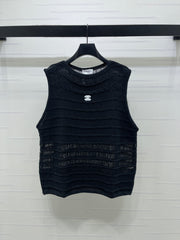 Knitted Crew Neck Vest