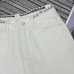 Straight-leg wide-leg trousers