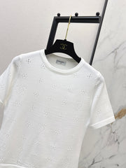 Hollow-out short-sleeved t-shirt