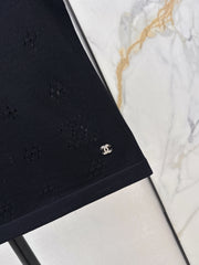 Hollow-out short-sleeved t-shirt