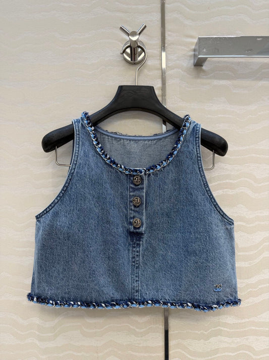 Denim Vest Top