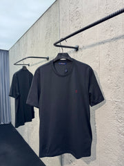 Embroidered Crew Neck Short-Sleeve T-Shirt