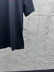 Embroidered Crew Neck Short-Sleeve T-Shirt