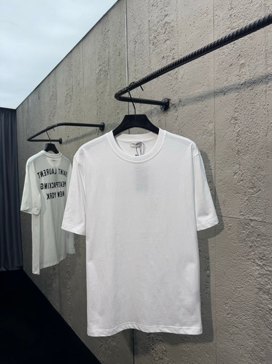 New York Print Crew Neck Short-Sleeve T-Shirt with Back