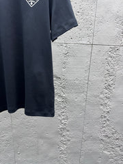 Printed crew neck short-sleeved top