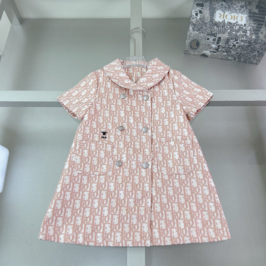 All-over logo print dress