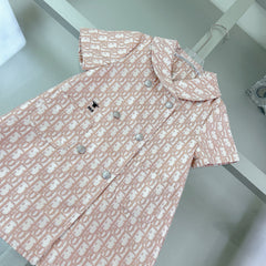 All-over logo print dress