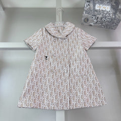 All-over logo print dress