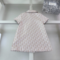 All-over logo print dress