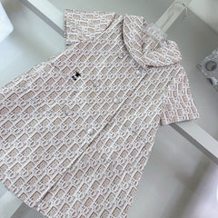 All-over logo print dress