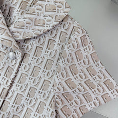 All-over logo print dress