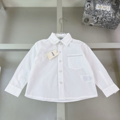 Embroidered logo shirt + premium pink jacquard denim dress