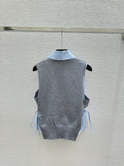 Knitted Vest Two-Piece Set