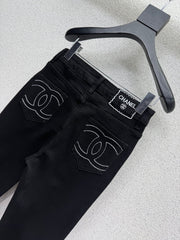 High-waisted stretch cropped cigarette pants