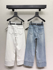 Straight-leg wide-leg jeans
