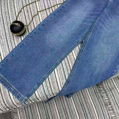 Logo straight-leg wide-leg jeans