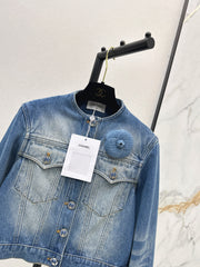 Distressed Washed Denim Set