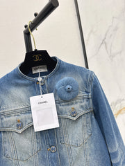 Distressed Washed Denim Set